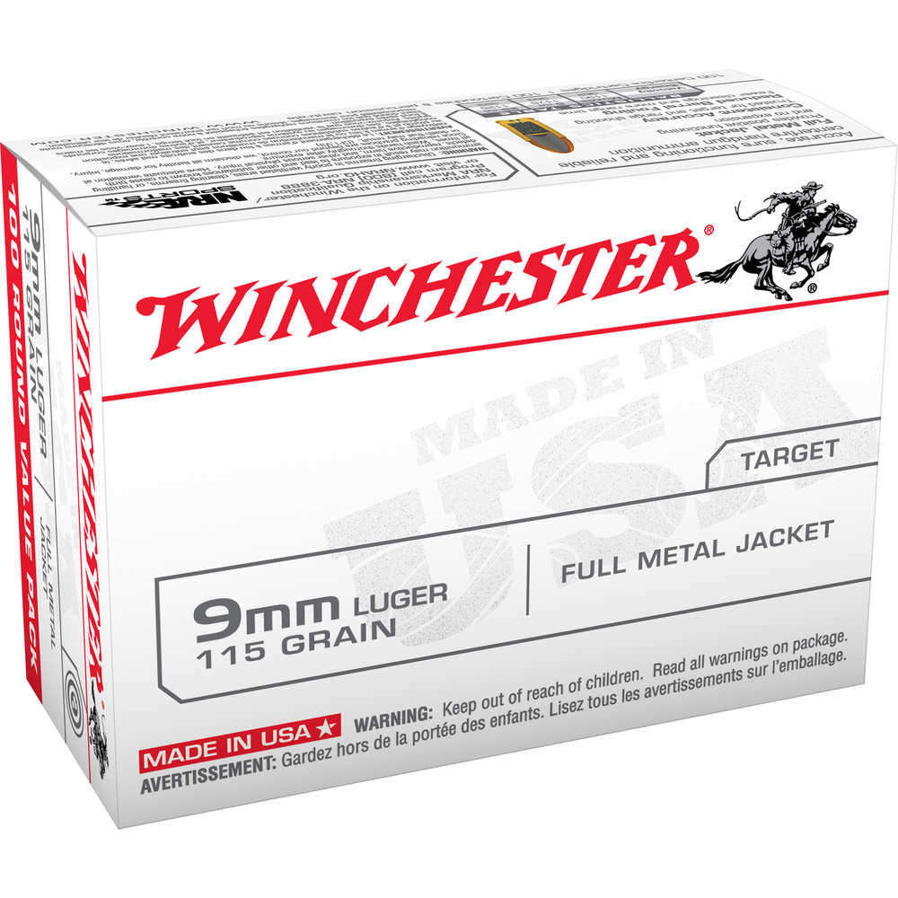 Ammunition Winchester Ammunition USA 9mm WIN USA 9MM 115GR FMJ 100/1000